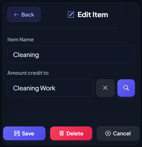 Add Item Dialog